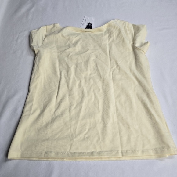 New Eileen Fisher Ballet Neck Cap Sleeve Tee Organic Cotton M - Picture 6 of 6